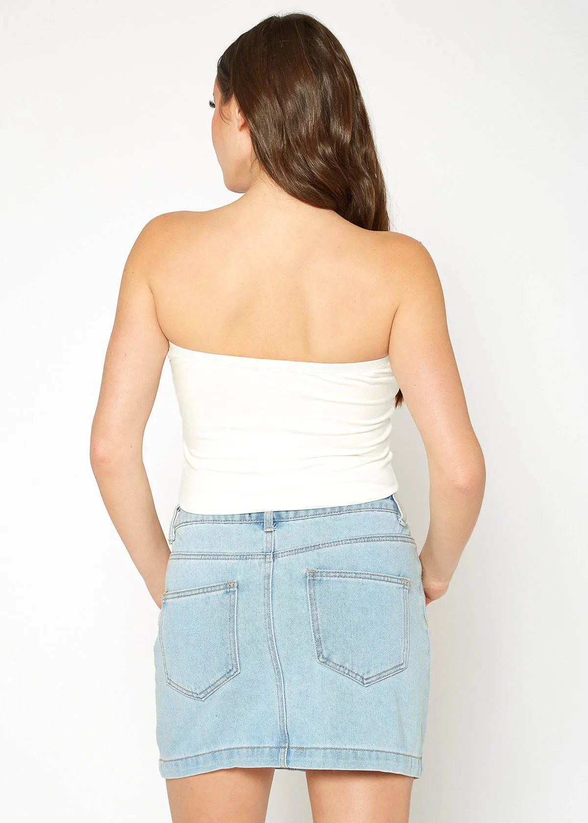 Women's Off Shoulder Cropped Tube Top