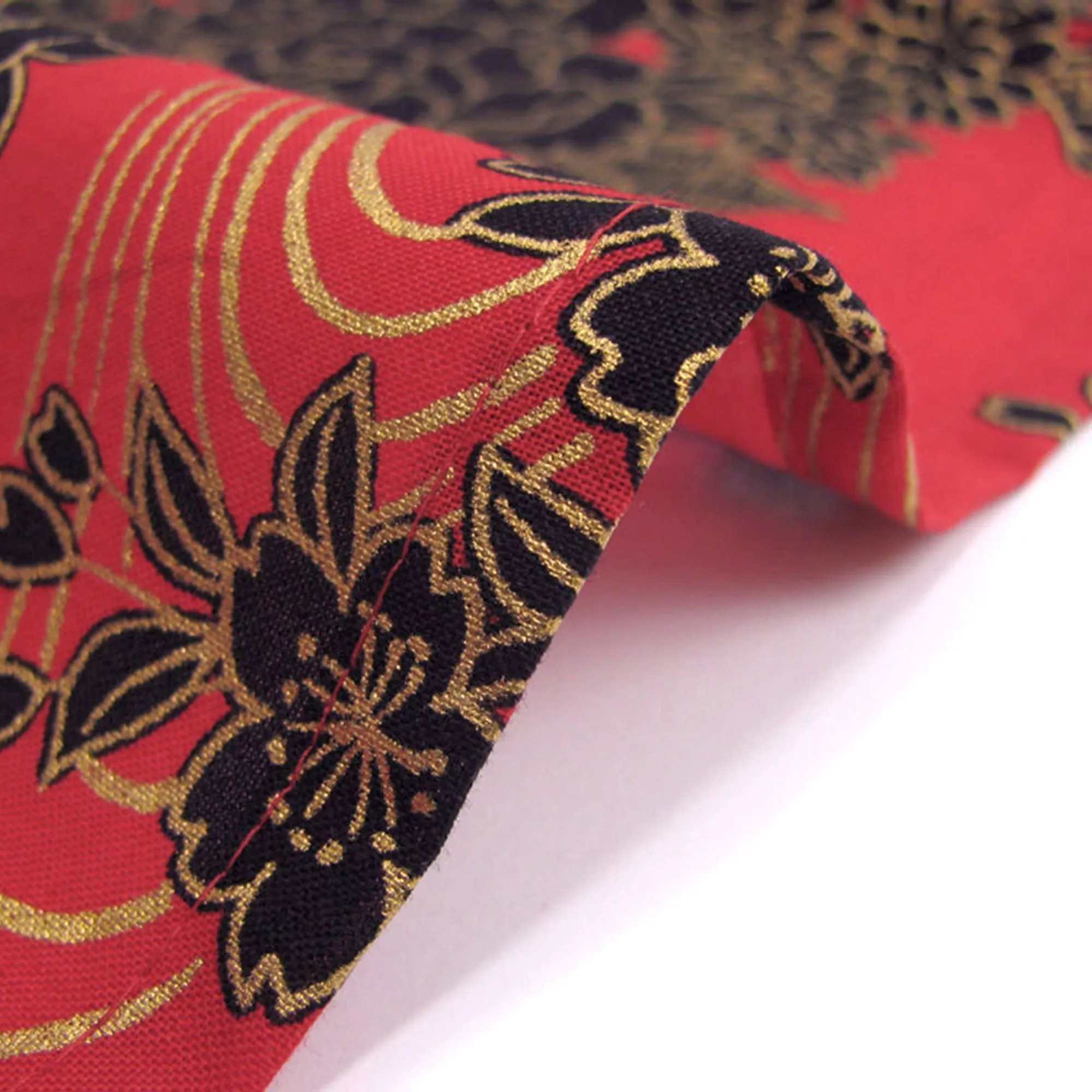 Women's Yukata Robe Japanese Summer Kimono - Flowing Peony Red